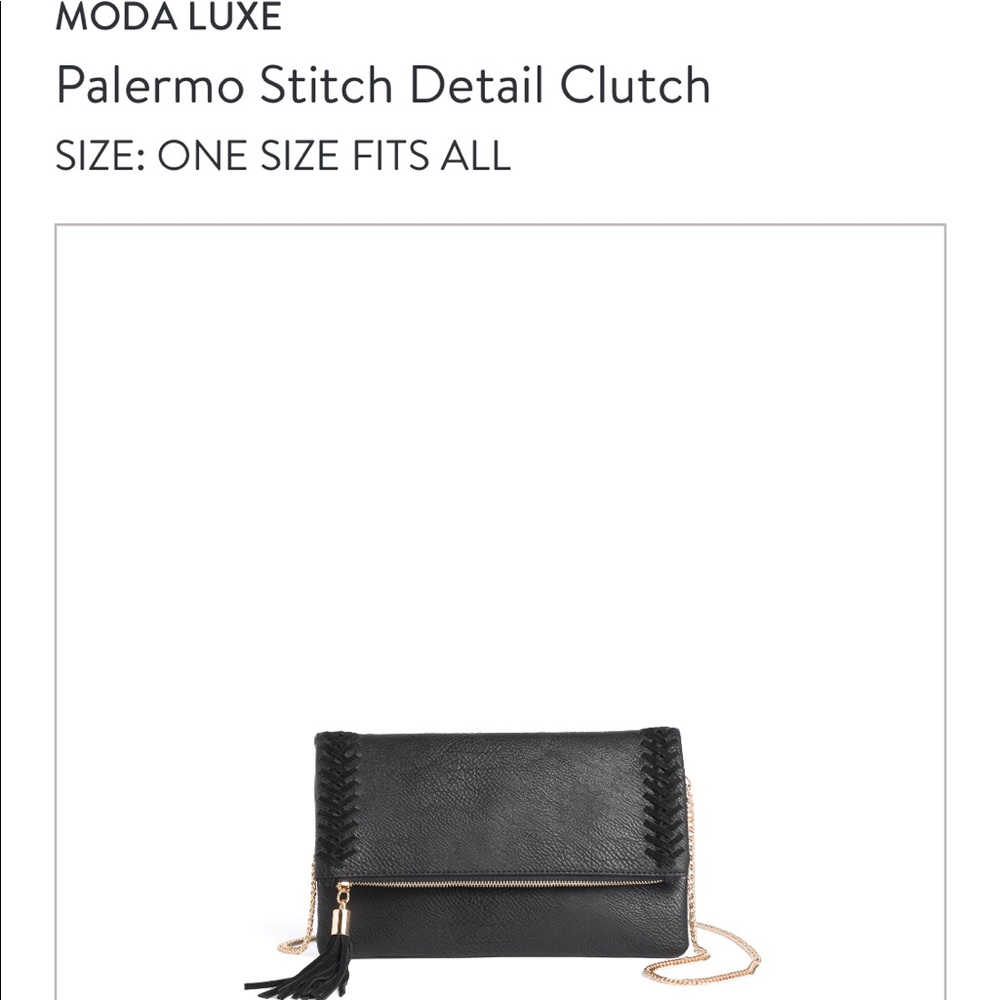 Moda Luxe Black Clutch